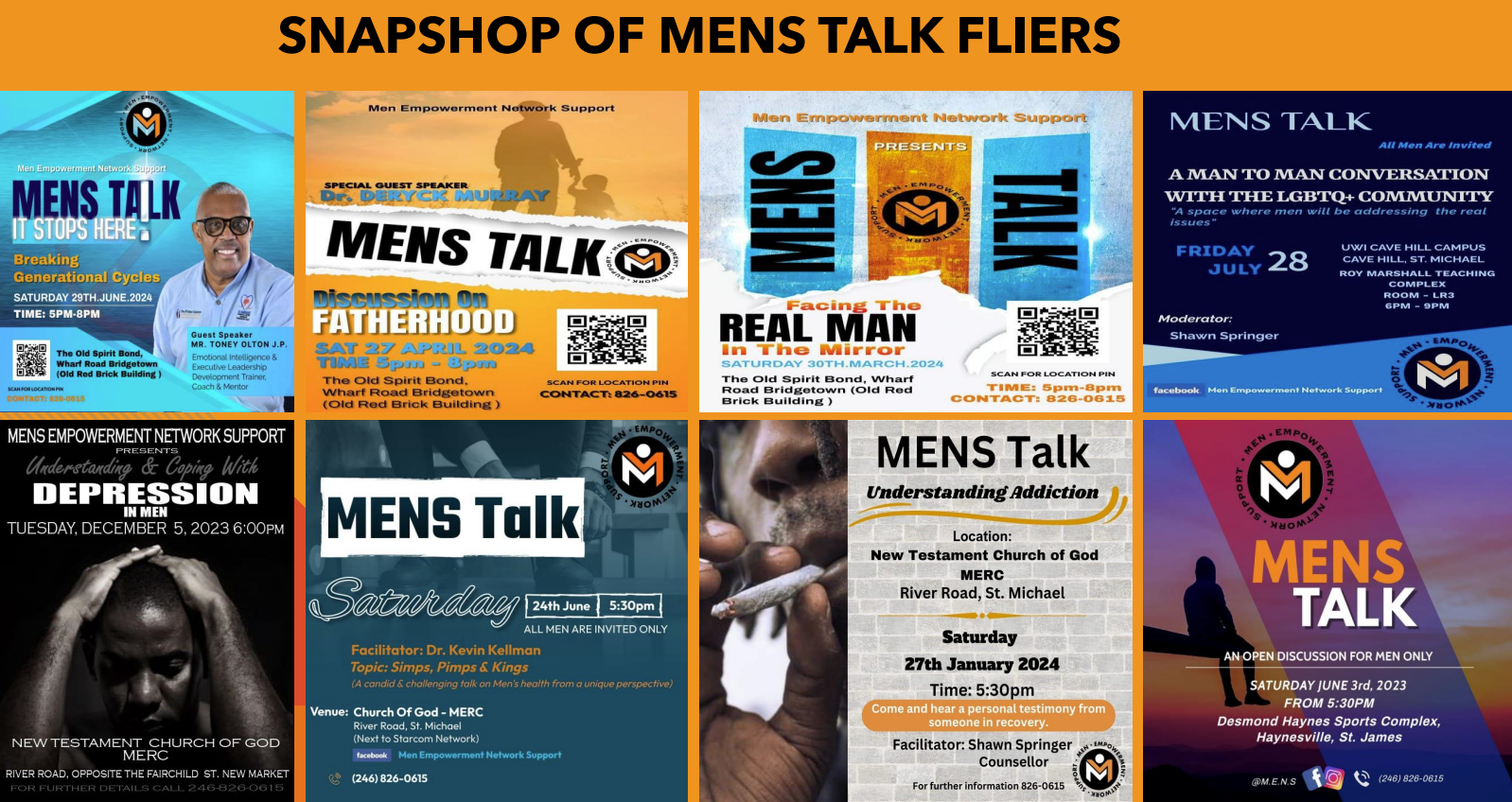 MENS Talk flyer collage