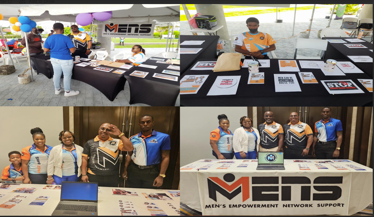 M.E.N.S team members and outreach displays at community events